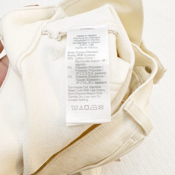 Madewell Mid-Rise Kick Out Jeans Denim Cream Color Size 29 - Picture 8 of 8